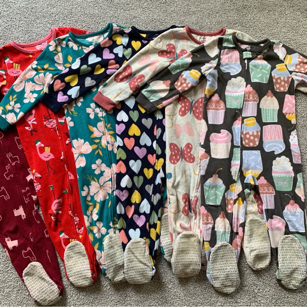 Carter’s Fleece Footie Pajamas Set of 6